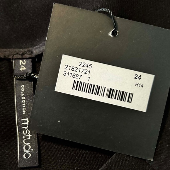 NEW PHOTOS! GAUCHOS, WIDE LEG, BLACK, SZ 24, BACK HIDDEN ZIP, PLEAT FRONT & BACK - Picture 13 of 15